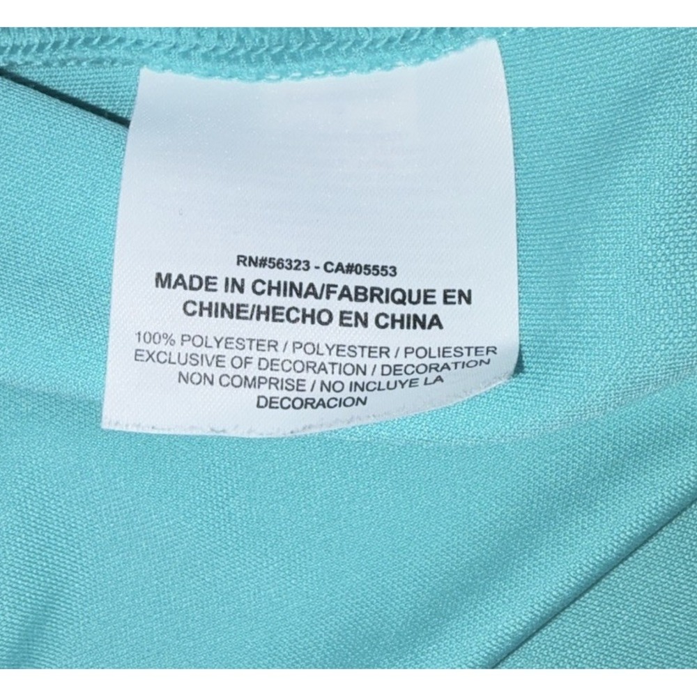 Nike Golf Mens Medium Polo Dri Fit‎ Teal Solid Performance Embroidered Logo - Picture 7 of 7
